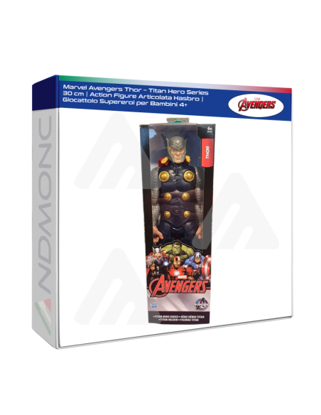 Marvel Avengers Thor – Titan Hero Series 30 cm | Action Figure Articolata Hasbro | Giocattolo Supereroi per Bambini 4+