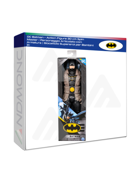 DC Batman – Action Figure 30 cm Spin Master  Personaggio Articolato con Armatura  Giocattolo Supereroi per Bambini 3+