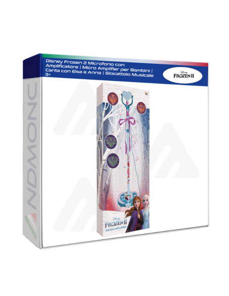 Disney Frozen 2 Microfono con Amplificatore  Micro Amplifier per Bambini  Canta con Elsa e Anna  Giocattolo Musicale 3+