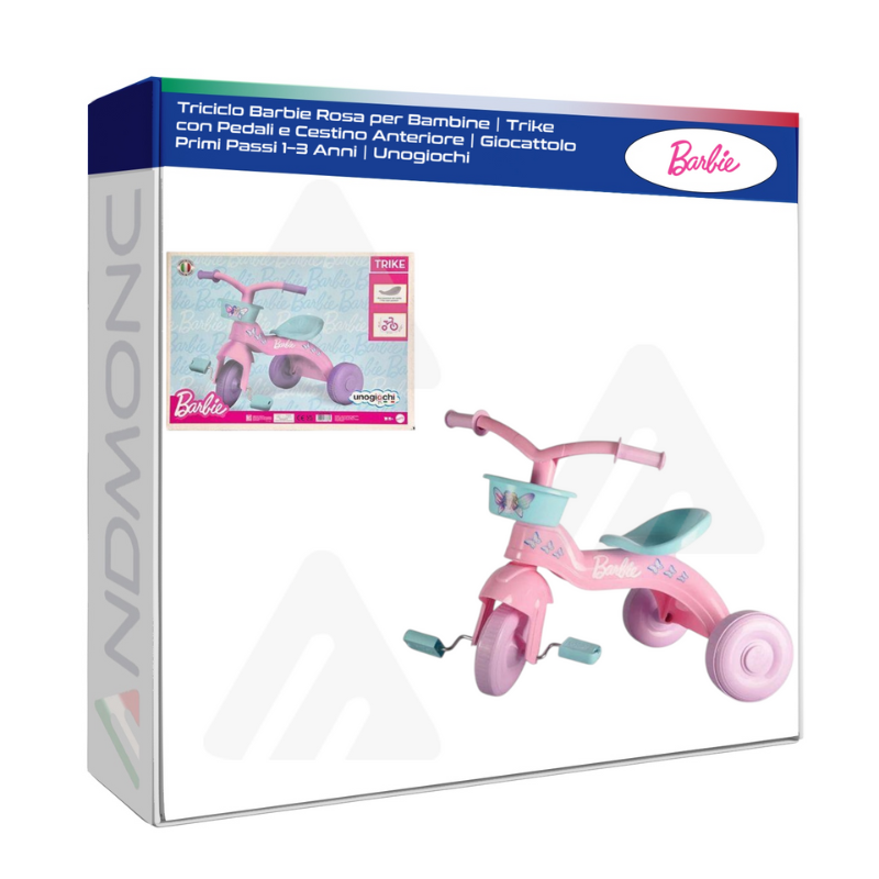 Triciclo Barbie Rosa per Bambine  Trike con...