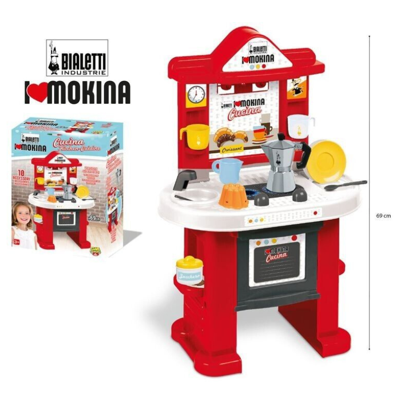 Cucina Giocattolo Bialetti Mokina 69 cm...