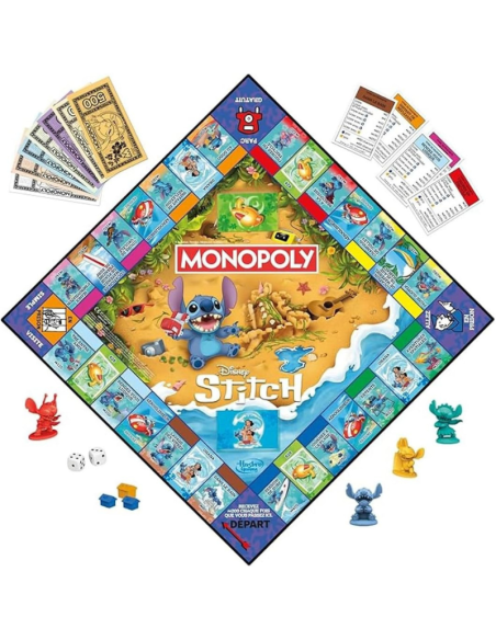 Monopoly Disney Stitch – Edizione Speciale Hasbro Gaming  Gioco da Tavolo 2–4 Giocatori  Versione per Bambini 8+