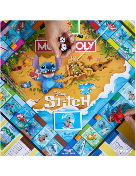 Monopoly Disney Stitch – Edizione Speciale Hasbro Gaming  Gioco da Tavolo 2–4 Giocatori  Versione per Bambini 8+