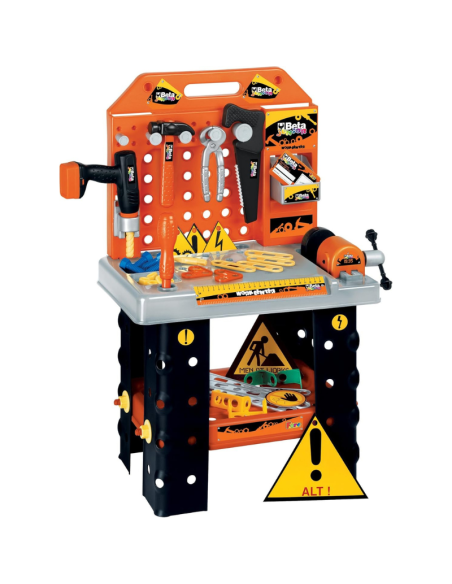 Banco da Lavoro Beta Junior Work Center 74 cm  Set Attrezzi 30 Pezzi  Officina per Bambini 3+  Giocattolo Made in Italy