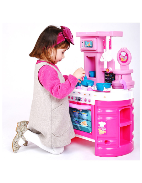 Cucina Giocattolo Mega Kitchen Glam Girls 72 cm  Set con 25 Accessori