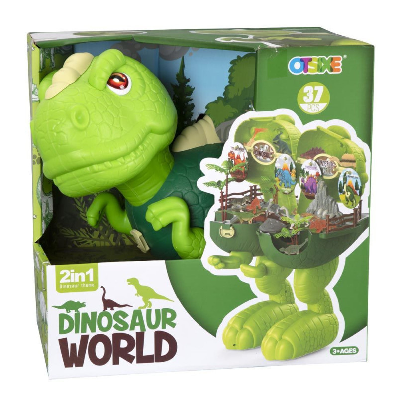 Dino World Playset con Dinosauro Gigante...