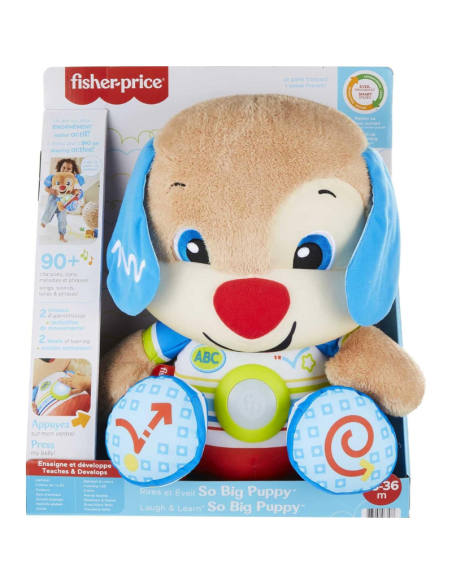 Fisher-Price Laugh & Learn So Big Puppy – Peluche Interattivo con Suoni, Canzoni e Attività (6–36 mesi)