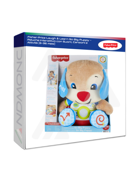 Fisher-Price Laugh & Learn So Big Puppy – Peluche Interattivo con Suoni, Canzoni e Attività (6–36 mesi)