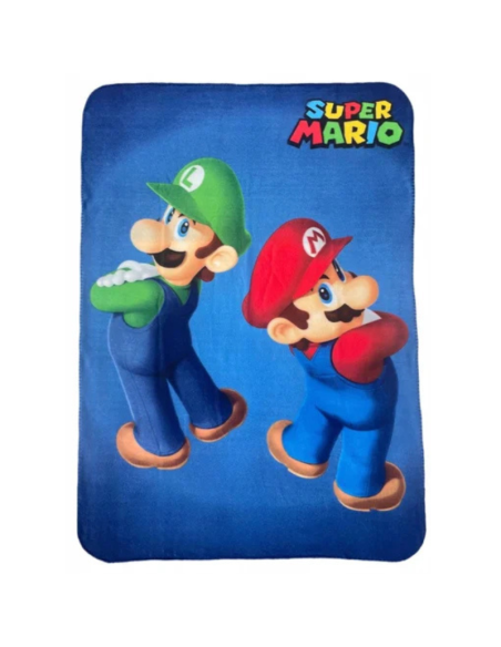 Coperta Plaid Super Mario in Morbido Pile – Mario & Luigi | Prodotto Ufficiale Nintendo