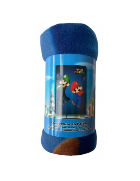Coperta Plaid Super Mario in Morbido Pile – Mario & Luigi | Prodotto Ufficiale Nintendo