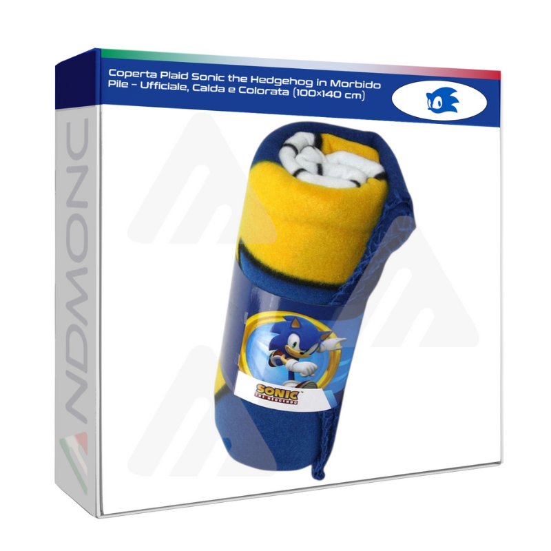 Coperta Plaid Sonic the Hedgehog in Morbido...