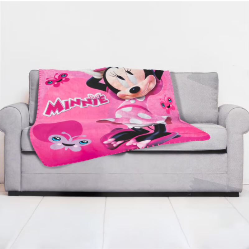 Coperta Plaid Minnie Mouse in Morbido Pile –...