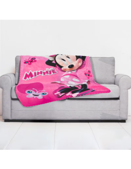 Coperta Plaid Minnie Mouse in Morbido Pile – Ufficiale Disney, Calda e Colorata