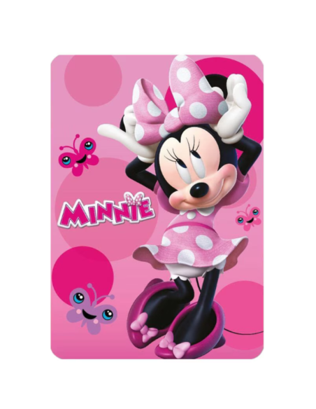Coperta Plaid Minnie Mouse in Morbido Pile – Ufficiale Disney, Calda e Colorata