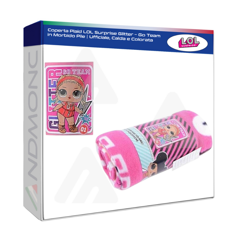 Coperta Plaid LOL Surprise Glitter – Go Team in...