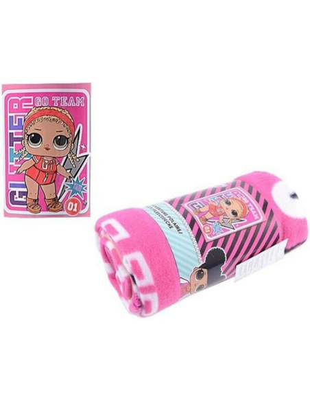 Coperta Plaid LOL Surprise Glitter – Go Team in Morbido Pile  Ufficiale, Calda e Colorata