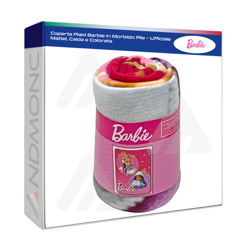 Coperta Plaid Barbie in Morbido Pile –...