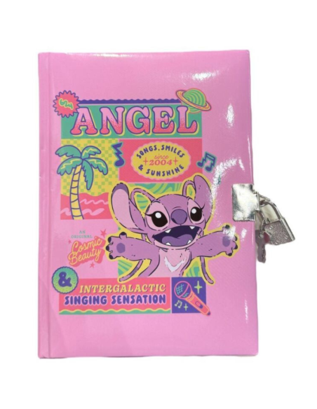 Disney Stitch – Set Diario Creativo Angel  Kit con Diario, Penna, Timbri, Adesivi e Washi Tape  Gioco Creativo Bambini 3+