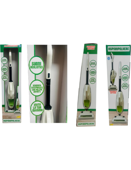 Aspirapolvere Giocattolo per Bambini con Suoni Realistici  Funzionamento a Batterie, Palline Rotanti, Design Sicuro 3+
