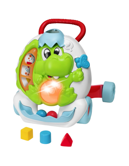 Girello Primi Passi Interattivo con Coccodrillo – Luci, Suoni, Formine e Palline  Gioco Educativo 9+ Mesi