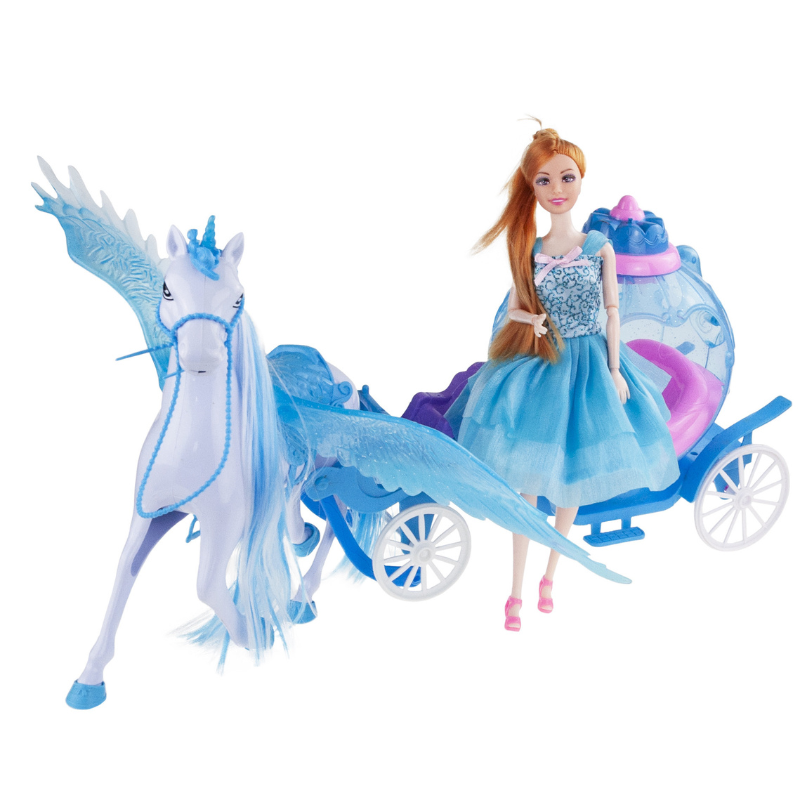 Bambola Principessina con Carrozza e Cavallo...