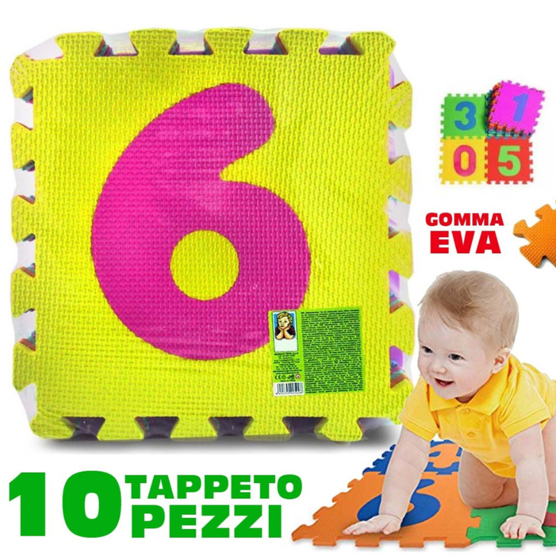 Tappeto Puzzle Numeri 10 Pezzi – Gioco...