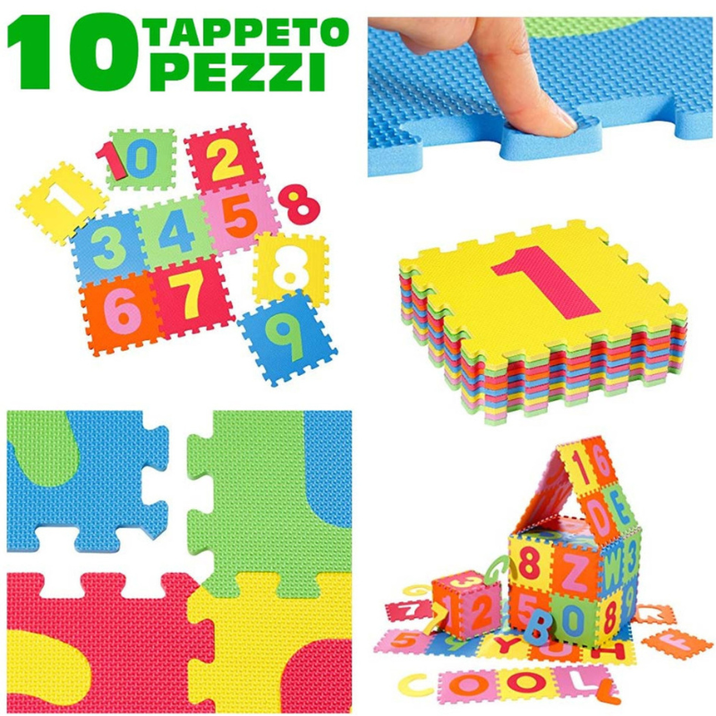 Tappeto Puzzle Numeri 10 Pezzi – Gioco...
