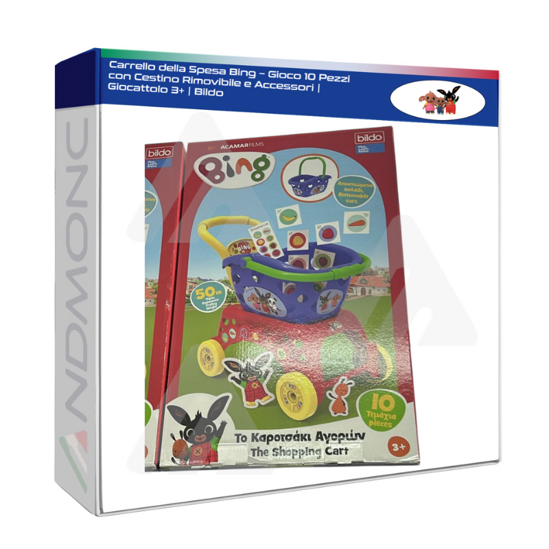 Carrello della Spesa Bing – Gioco 10 Pezzi con...