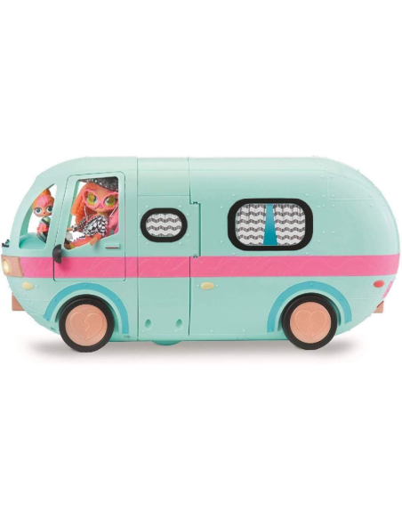 LOL Surprise 2-in-1 Glamper – Camper Giocattolo con Luci, Suoni e 55+ Accessori  Playset Deluxe per Bambole LOL