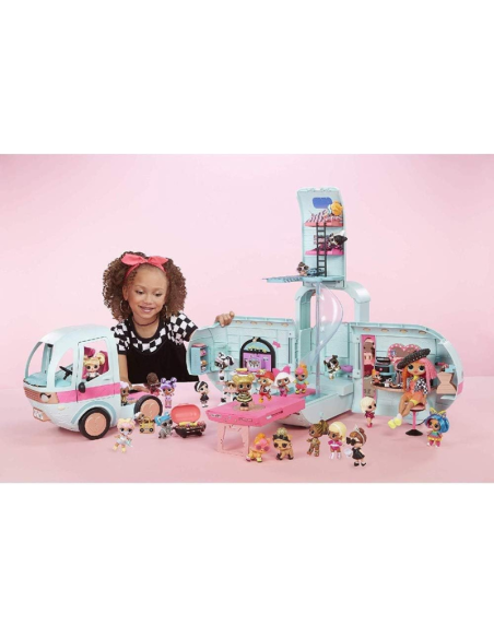 LOL Surprise 2-in-1 Glamper – Camper Giocattolo con Luci, Suoni e 55+ Accessori  Playset Deluxe per Bambole LOL