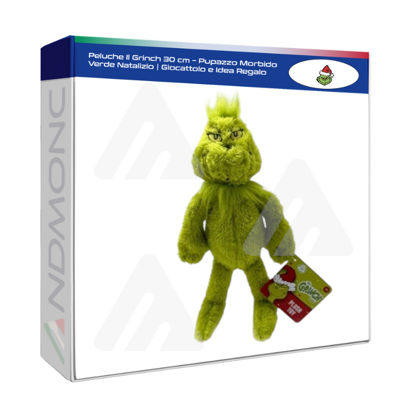 Peluche Il Grinch 30 cm – Pupazzo Morbido Verde...