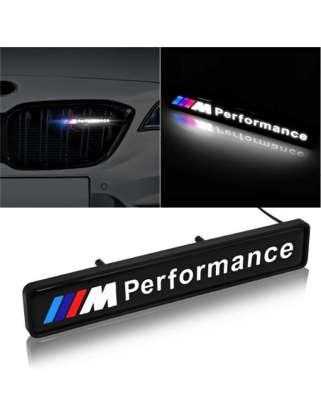 1x Distintivo con logo illuminato con emblema luminoso a LED per griglia anteriore M/// bmw