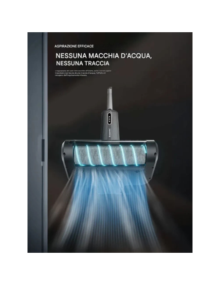 Andowl Q-XC3 Elettro Mop Elettrico Senza Fili – Lavapavimenti Ricaricabile, Colore Nero