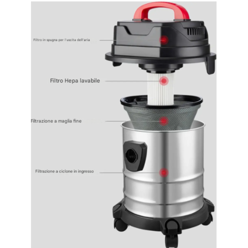 Aspirapolvere Andowl Q-XC2 900W Wet & Dry –...