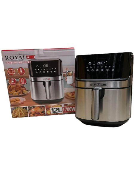 Friggitrice ad Aria Royal 12 Litri 1700W Digitale Smart WiFi – Forno ad Aria Calda Senza Olio con App Tuya