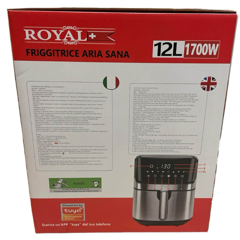 Friggitrice ad Aria Royal 12 Litri 1700W...