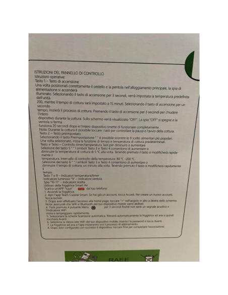 Friggitrice ad Aria Royal 12 Litri 1700W Digitale Smart WiFi – Forno ad Aria Calda Senza Olio con App Tuya