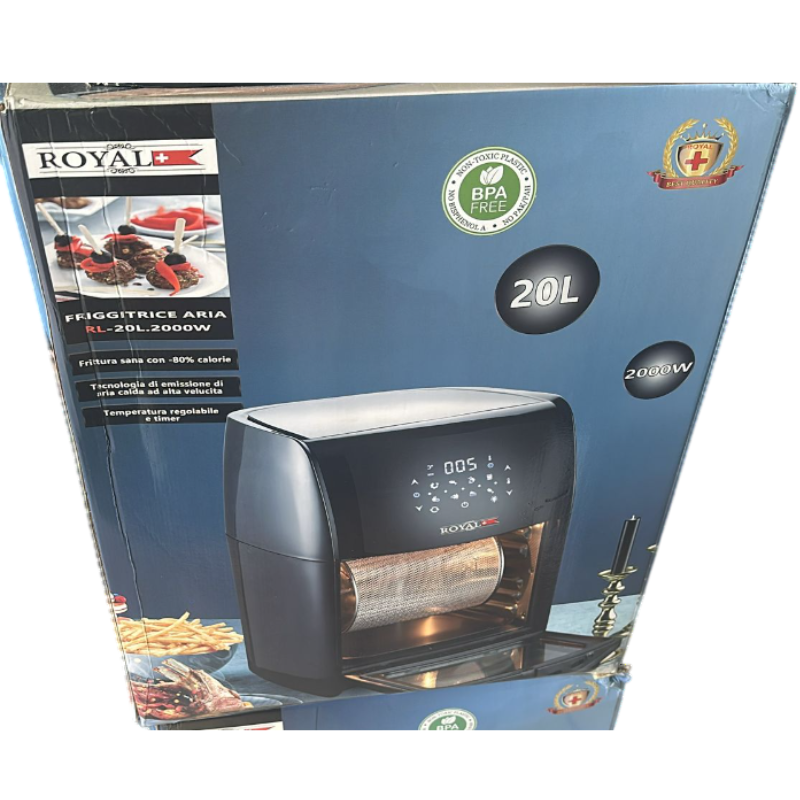 Friggitrice ad Aria Royal RL-20L 20 Litri 2000W...