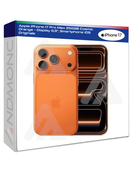 Apple iPhone 17 Pro Max 256GB Cosmic Orange – Display 6,9", Smartphone iOS Originale Nuovo ufficiale