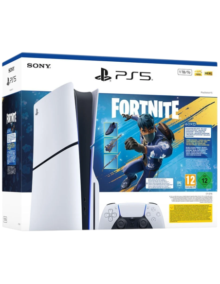 Sony PlayStation 5 Console 1TB Standard Slim White + Fortnite Flowering Chaos – PS5 Next-Gen