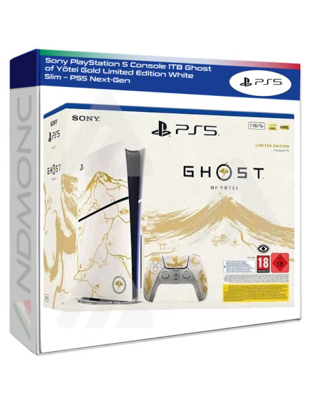 Sony PlayStation 5 Console 1TB Ghost of Yōtei Gold Limited Edition White Slim – PS5 Next-Gen