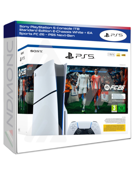 Sony PlayStation 5 Console 1TB Standard Edition E-Chassis White + EA Sports FC 26 – PS5 Next-Gen