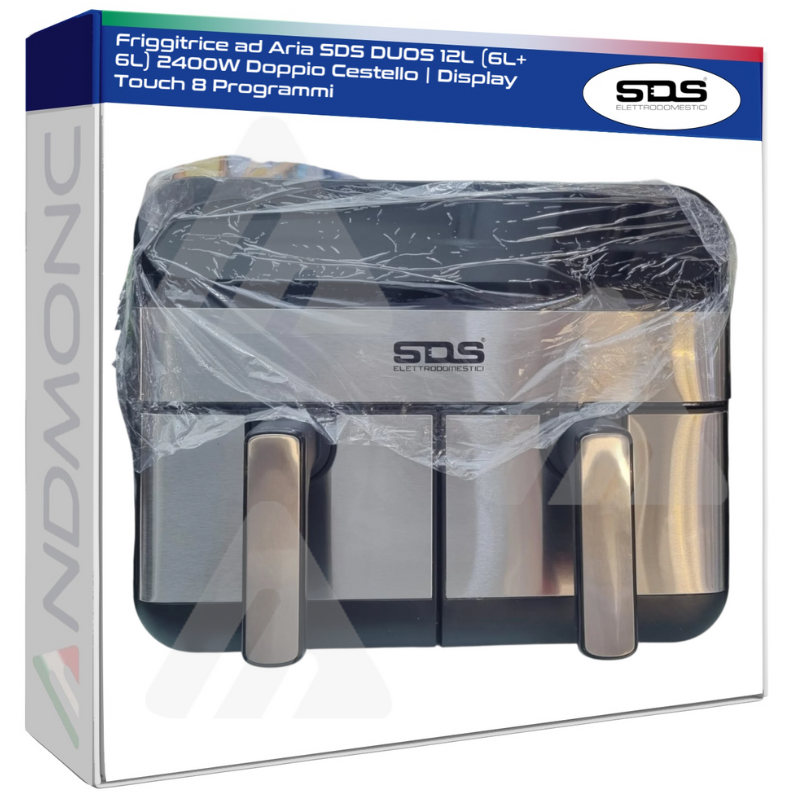 Friggitrice ad Aria SDS DUOS 12L (6L+6L) 2400W...