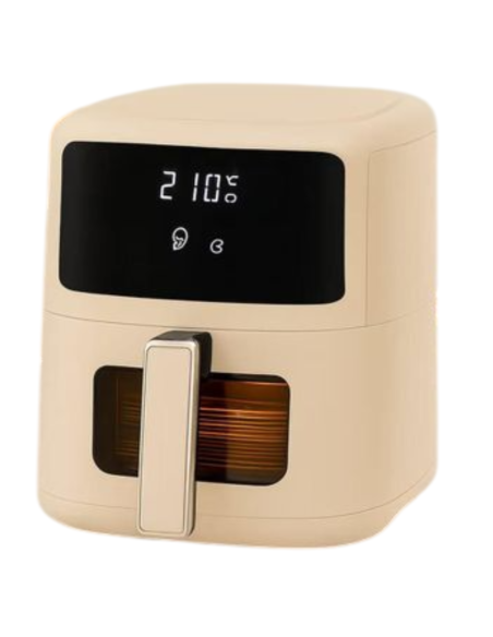 Friggitrice ad Aria 6L 1350W Panna – Air Fryer Digitale Senza Olio, Cottura Sana e Veloce