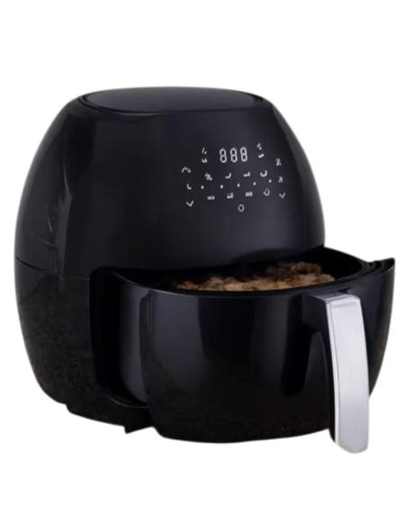 Friggitrice ad Aria 10L 1800W Nera – Air Fryer Digitale XL Senza Olio ad Alta Potenza