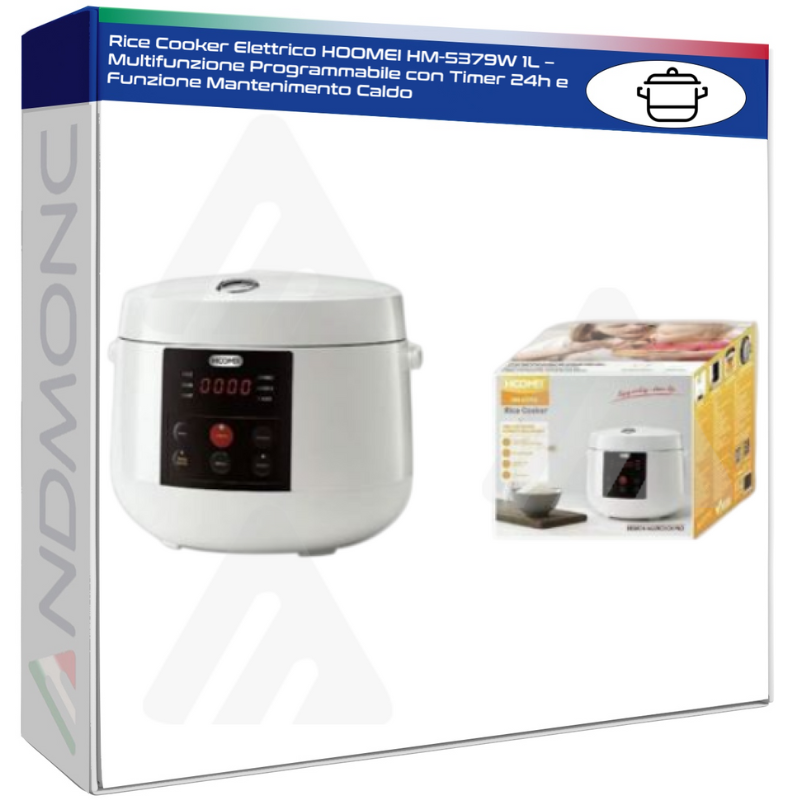 Rice Cooker Elettrico HOOMEI HM-5379W 1L –...