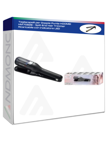 Tagliacapelli per Doppie Punte HOOMEI HM-7082B – Split End Hair Trimmer Ricaricabile con Indicatore LED