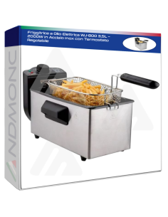 Friggitrice a Olio Elettrica WJ-800 3,5L – 2000W in...
