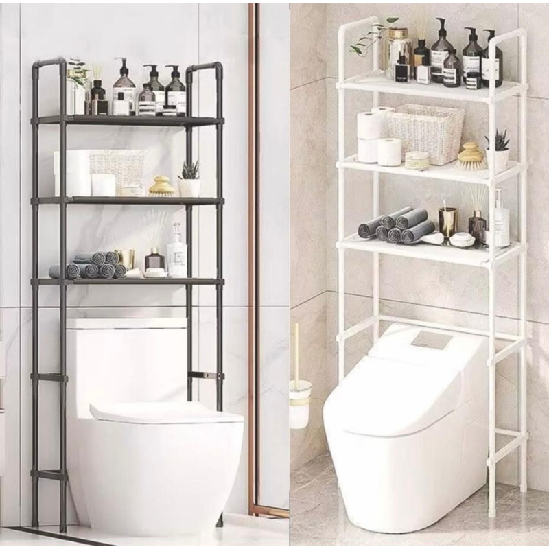 Scaffale Portaoggetti Bagno Sopra WC 3 Ripiani...