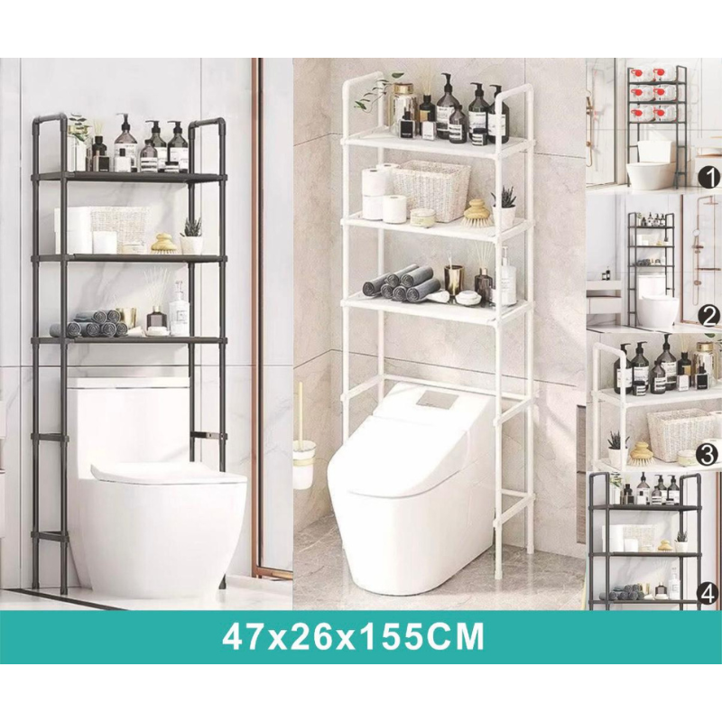 Scaffale Portaoggetti Bagno Sopra WC 3 Ripiani...